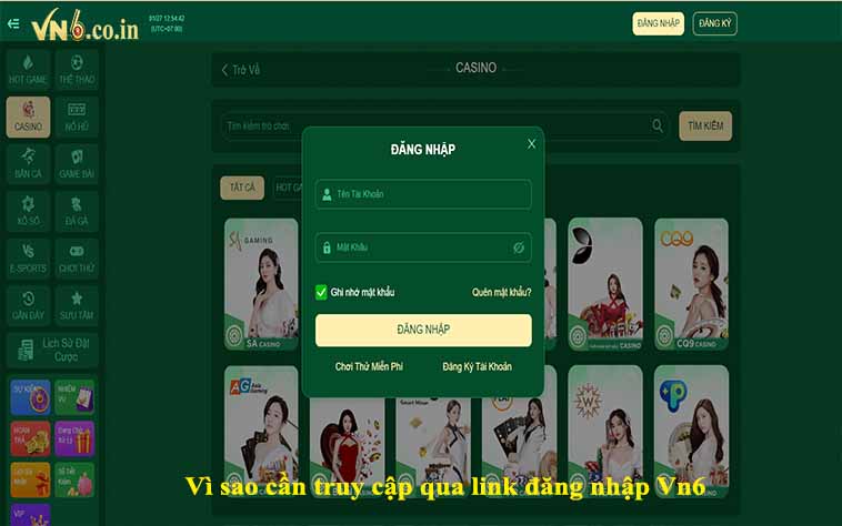 Vì sao cần truy cập qua link đăng nhập Vn6